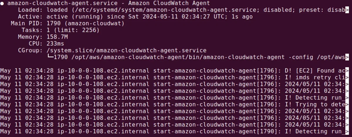 Install the CloudWatch agent