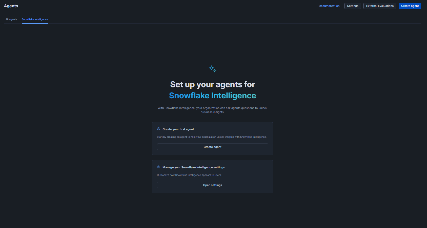 Navigating to Snowflake Intelligence