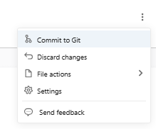 The context menu option to commit the dashboard to Git—Databricks AI/BI dashboards 