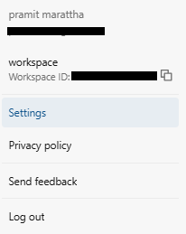 Accessing Settings from the Databricks workspace top bar—Databricks Git folders 