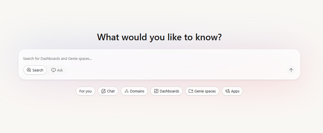 Databricks One interface 