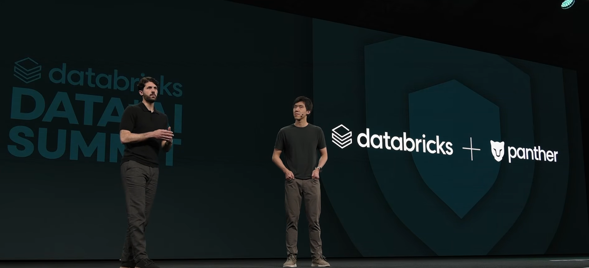 Fireside chat between Databricks co-founder Reynold Xin and Panther founder Jack at Databricks Data + AI Summit 2026