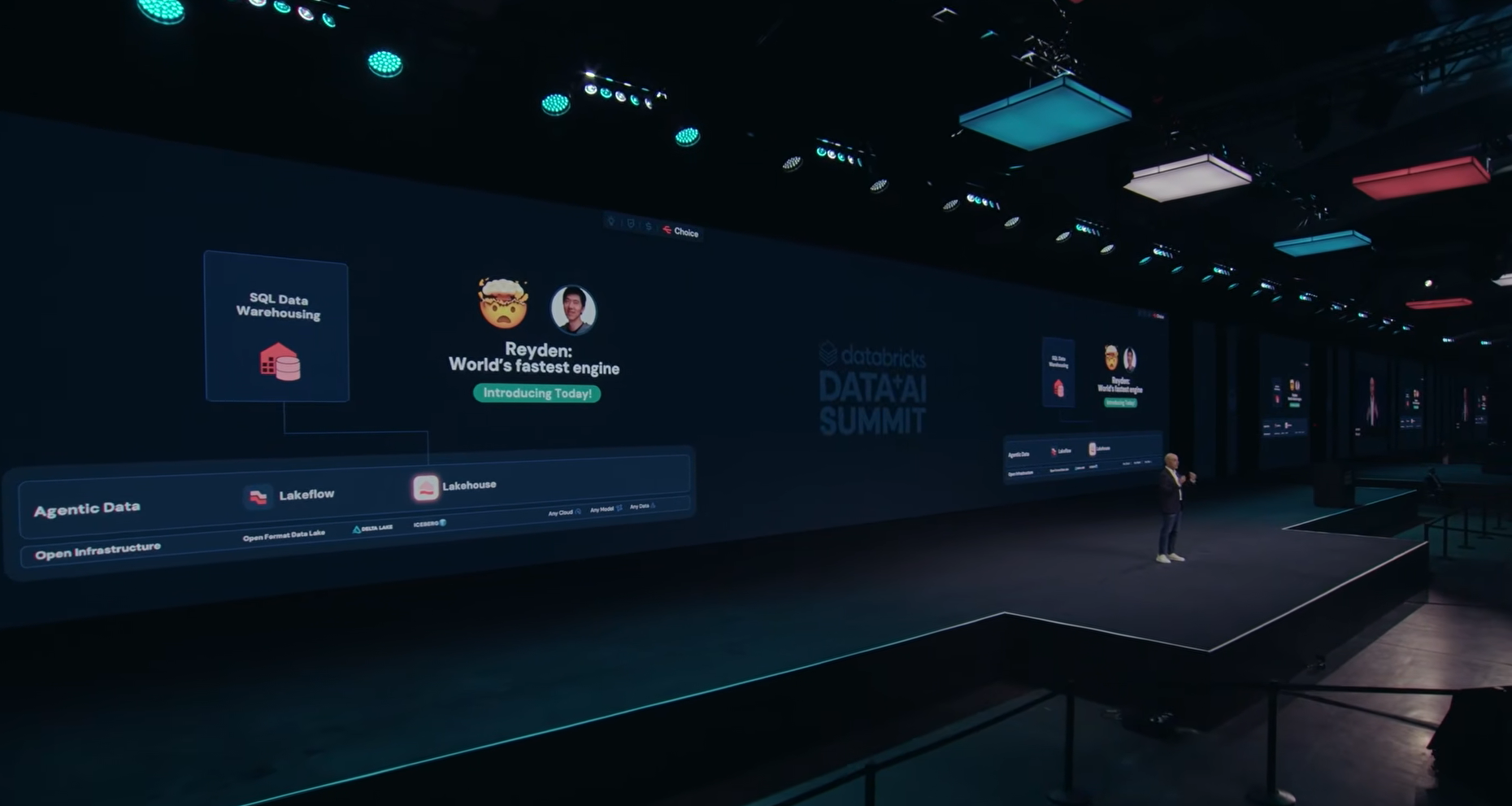 Ali Ghodsi announcing a new query engine called Reyden at Databricks Data + AI Summit 2026 - Databricks Summit 2026