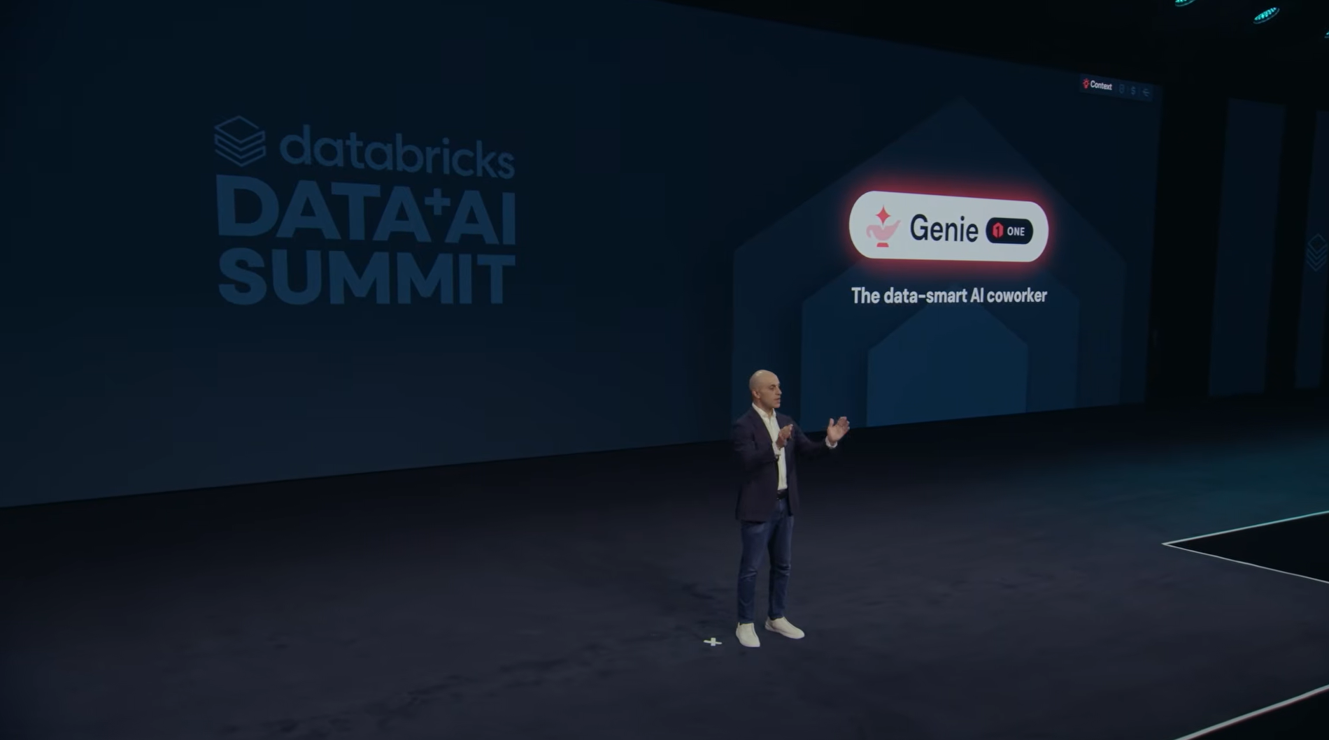 Ali Ghodsi announcing Databricks Genie One at Databricks Data + AI Summit 2026 