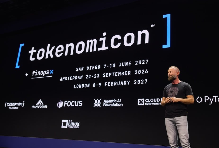 J.R. Storment announcing the Tokenomicon conference