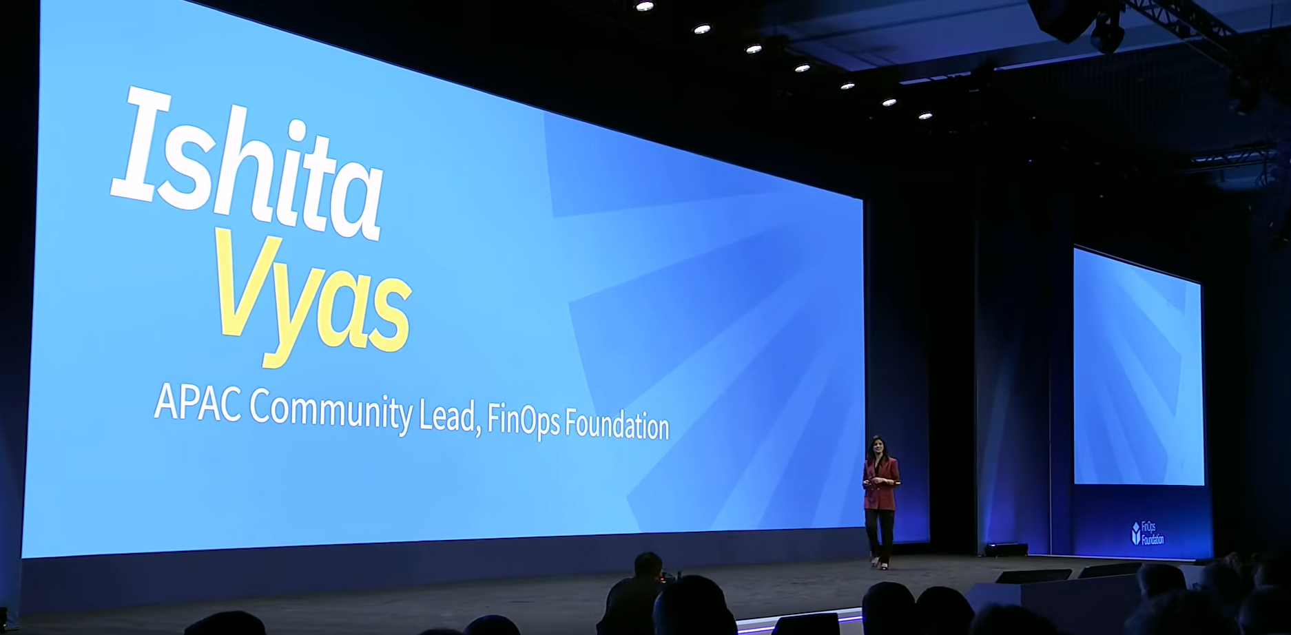 Ishita Vyas from FinOps Foundation presenting at FinOps X 2026