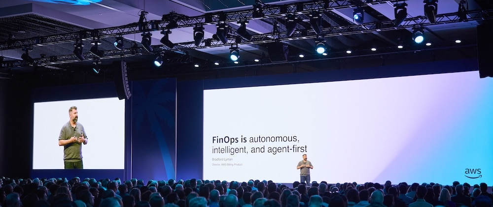 radford Lyman announcing AWS FinOps Agent at FinOps X 2025