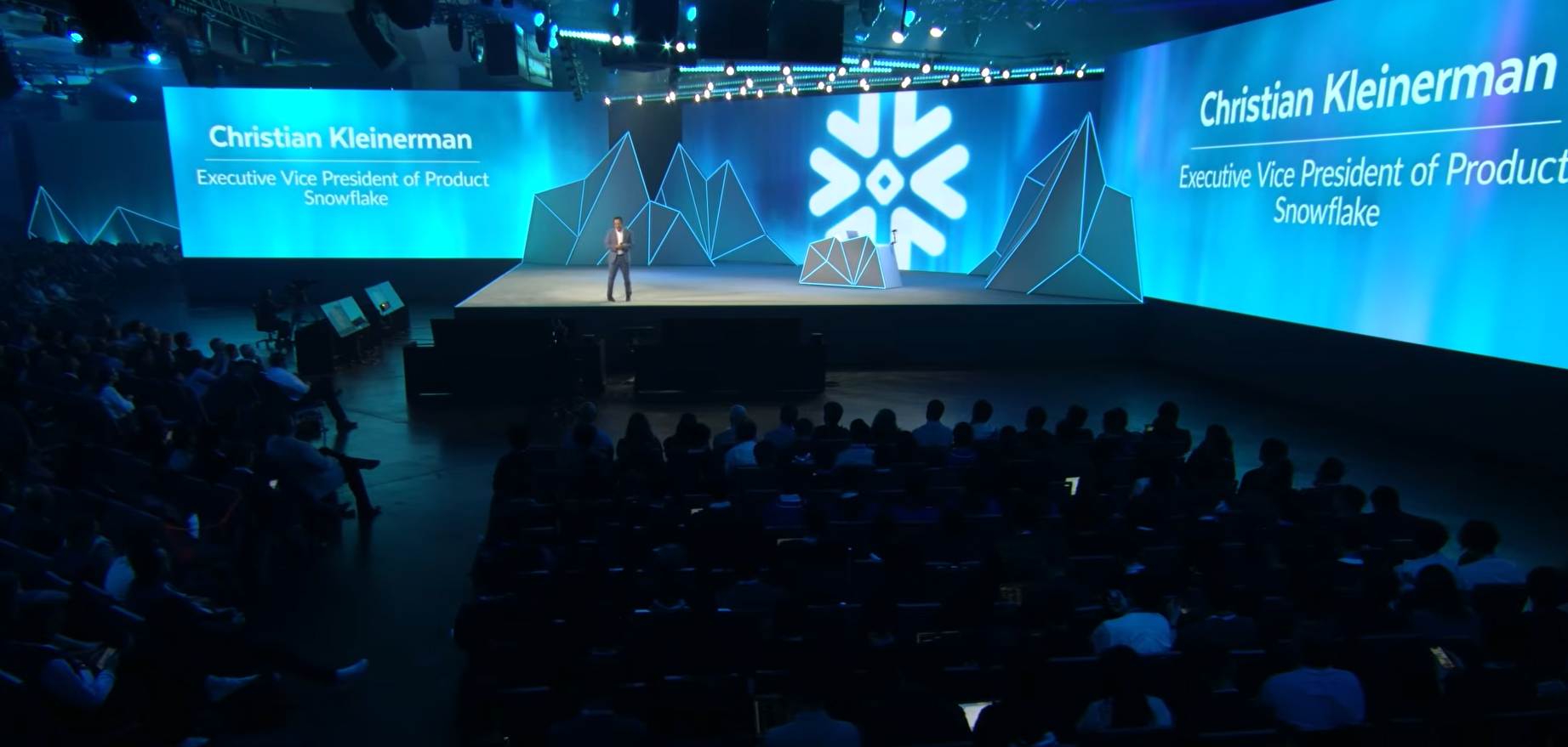 Snowflake EVP of Product Christian Kleinerman presenting new product and feature announcements - Snowflake Summit 2026
