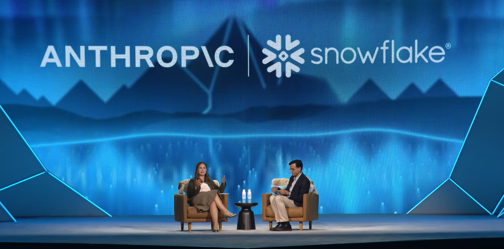 Daniela Amodei in a fireside chat with Snowflake CEO Sridhar Ramaswamy - Snowflake Summit 2026