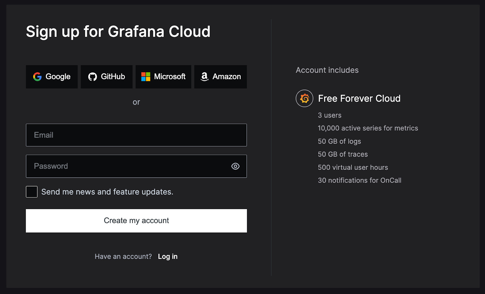 Grafana cloud sign up page - grafana snowflake - snowflake integration - grafana cloud - grafana dashboard - grafana alerts - snowflake grafana - grafana dashboard examples - grafana monitor - grafana alerts examples - Snowflake monitor