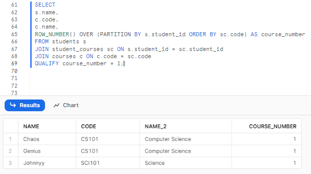 Filtering Joins with Snowflake QUALIFY