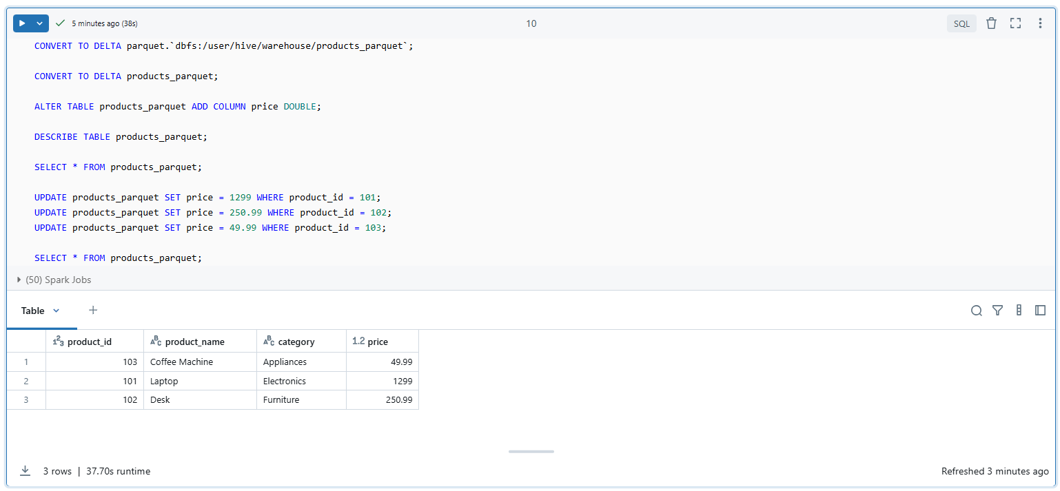 Adding Column to Databricks Parquet Table - Databricks ADD COLUMN – Databricks ALTER TABLE ADD COLUMN – Databricks Add Column to Table – Databricks Notebooks – Databricks Clusters – Databricks Table – Databricks Delta Table – Delta Live Tables Databricks – Databricks CREATE TABLE – Databricks External Table – Databricks Clone Table – Databricks Managed Table – Databricks SHOW TABLE – Databricks DROP TABLE – Databricks PySpark – Databricks spark sql