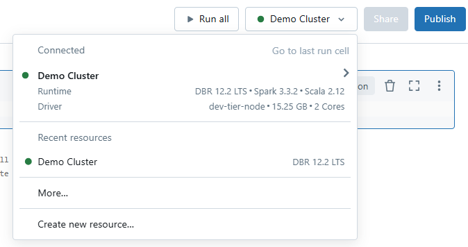 Attaching Databricks Cluster to Databricks Notebook - Databricks INSERT INTO – Databricks INSERT – Delta Lake – Databricks Delta Lake – Databricks Unity Catalog – Databricks Notebooks – Databricks Clusters – Databricks Runtime – Databricks SQL Warehouse – Databricks Delta Table – Databricks Table – Databricks CREATE TABLE – Databricks OPTIMIZE – Databricks Time Travel – Databricks MERGE INTO – Databricks COPY INTO – DataFrame API – PySpark – Databricks PySpark – Spark SQL – Databricks Spark SQL – Databricks Create Table As Select – Databricks CTAS – Databricks INSERT OVERWRITE – Databricks REPLACE WHERE