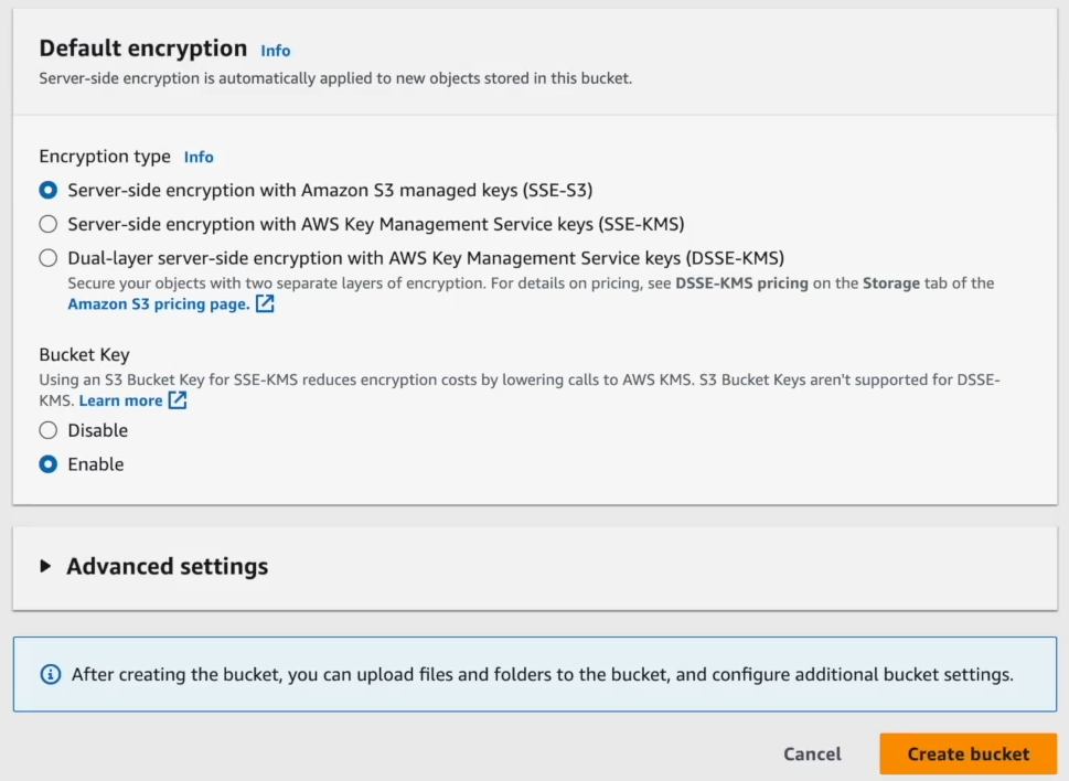 Configuring Server-side encryption with AWS S3 managed keys - AWS – AWS EMR – EMR Cluster – AWS EMR Cluster – Create EMR Cluster – Create an EMR Cluster – AWS EMR Create Cluster – EMR Create Cluster – AWS Elastic Compute Cloud – Elastic Compute Cloud – AWS EC2 – EC2 instance – EC2 instance type – AWS S3 – AWS VPCs – AWS Identity and Access Management – AWS IAM – AWS Virtual Private Cloud – AWS VPC – AWS EKS – Elastic Kubernetes Service – AWS Spot Instances – ETL workflow – CloudWatch monitoring – EC2 Security Groups – EC2 Key Pair – Big Data Framework – Managed Big Data Platform – Apache Spark – Spark on EMR – Apache Hadoop – Apache Flink – Trino – Apache Hive – AWS Ecosystem – EMR Studio – EMRFS – EMR File System – AWS Graviton2 – EMR Notebooks – EMR Features – EMR Architecture – AWS EMR Architecture – AWS EMR best practices – EMR Nodes – EMR Performance