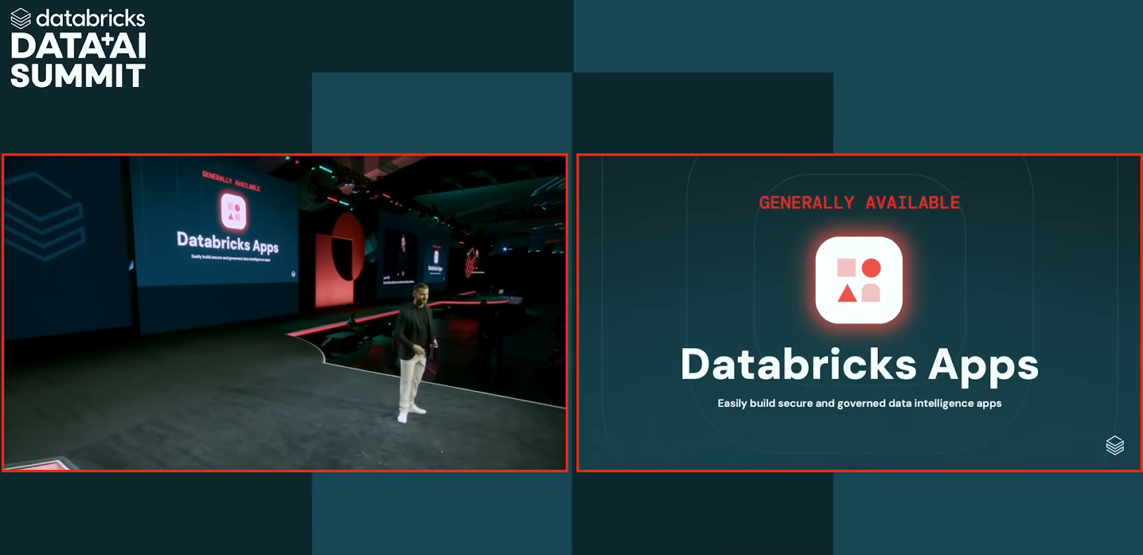 Justin Debrabant announcing GA of Databricks Apps - Databricks Summit 2025 - Databricks Data AI Summit 2025 - Databricks Data + AI Summit 2025
