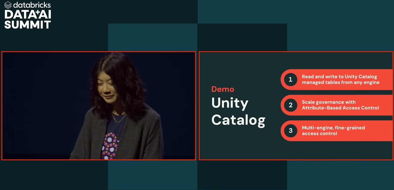Michelle Leon showcasing Unity Catalog with Iceberg - Databricks Summit 2025 - Databricks Data AI Summit 2025 - Databricks Data + AI Summit 2025