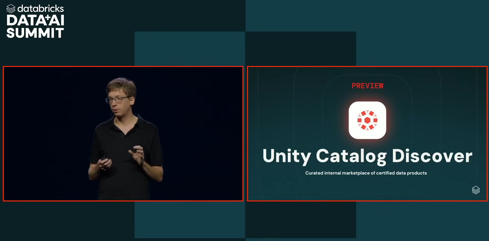 Matei announcing Unity Catalog Discover - Databricks Summit 2025 - Databricks Data AI Summit 2025 - Databricks Data + AI Summit 2025