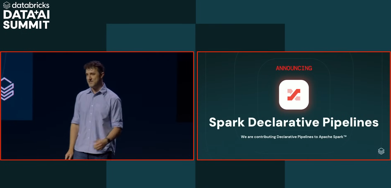 Michael Armbrust announcing Declarative Pipelines - Databricks Summit 2025 - Databricks Data AI Summit 2025 - Databricks Data + AI Summit 2025