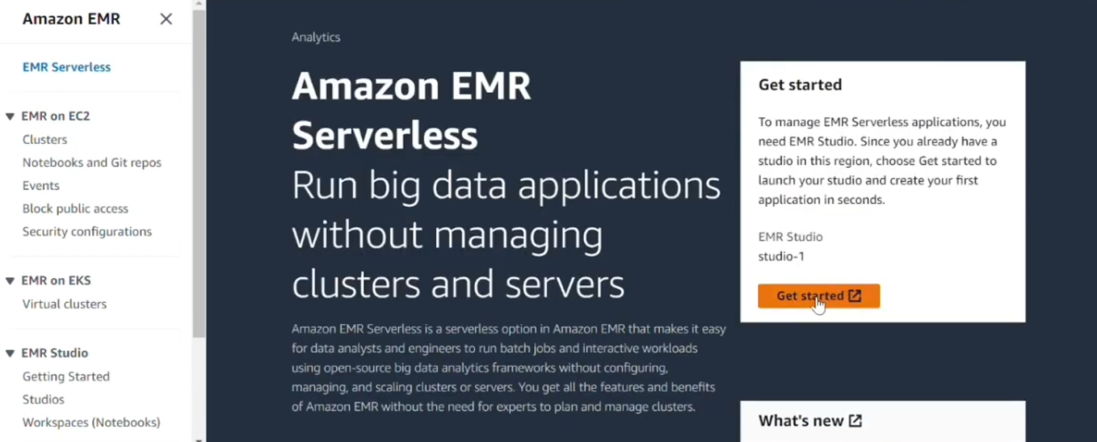 Launching EMR Serverless Studio - - EMR Serverless – AWS EMR Serverless – EMR Serverless Application – Serverless Application – Serverless App – Spark Job – EMR Serverless Spark – EMR Serverless Tutorial – EMR Serverless Create Application – AWS EC2 – AWS S3 – S3 bucket – AWS S3 bucket – AWS IAM – IAM Role – IAM Permissions – AWS IAM Permissions – AWS VPC – EMR Cluster – EMR Application – Spark UI – EMR Studio – AWS EMR Studio – EMR Serverless Pricing – EMR Serverless vs Glue – EMR Serverless vs EMR – PySpark Script