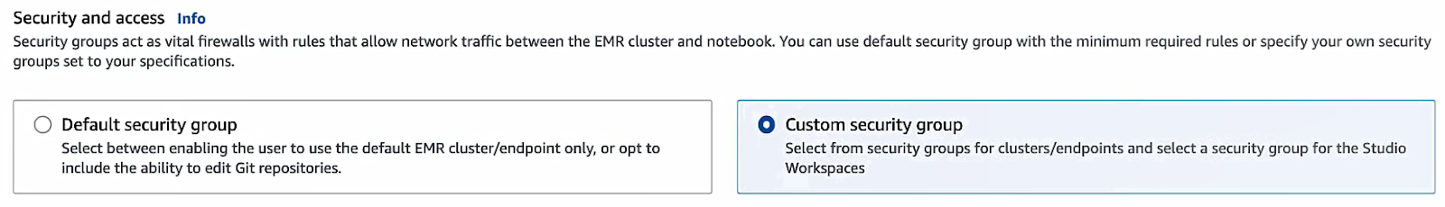 Selecting Security Groups - AWS EMR – AWS EMR Studio – EMR Studio – AWS EC2 – EC2 instance – AWS S3 – AWS KMS – AWS VPCs – AWS Identity and Access Management – AWS IAM – AWS VPC – AWS VPC endpoints – AWS EKS – Elastic Kubernetes Service – AWS SSO – AWS Identity Center – AWS Spot Instances – AWS Subnets – Subnet in AWS – EMR Serverless – EMR Cluster – EMR on EKS – S3 Encryption – KMS Encryption – EC2 Security Groups – EC2 Key Pair – EMR Instance Types – EMR Notebooks