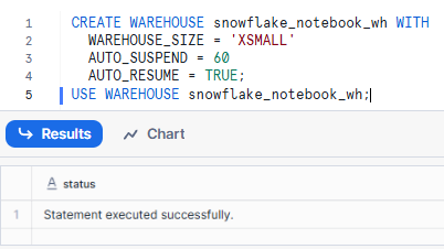 Selecting a Warehouse for Running Snowflake Notebooks - Snowflake Notebooks - Snowflake Streamlit - Snowflake Snowpark - Snowpark Python - Data Visualization - Pandas Dataframe - Python API - Data Exploration