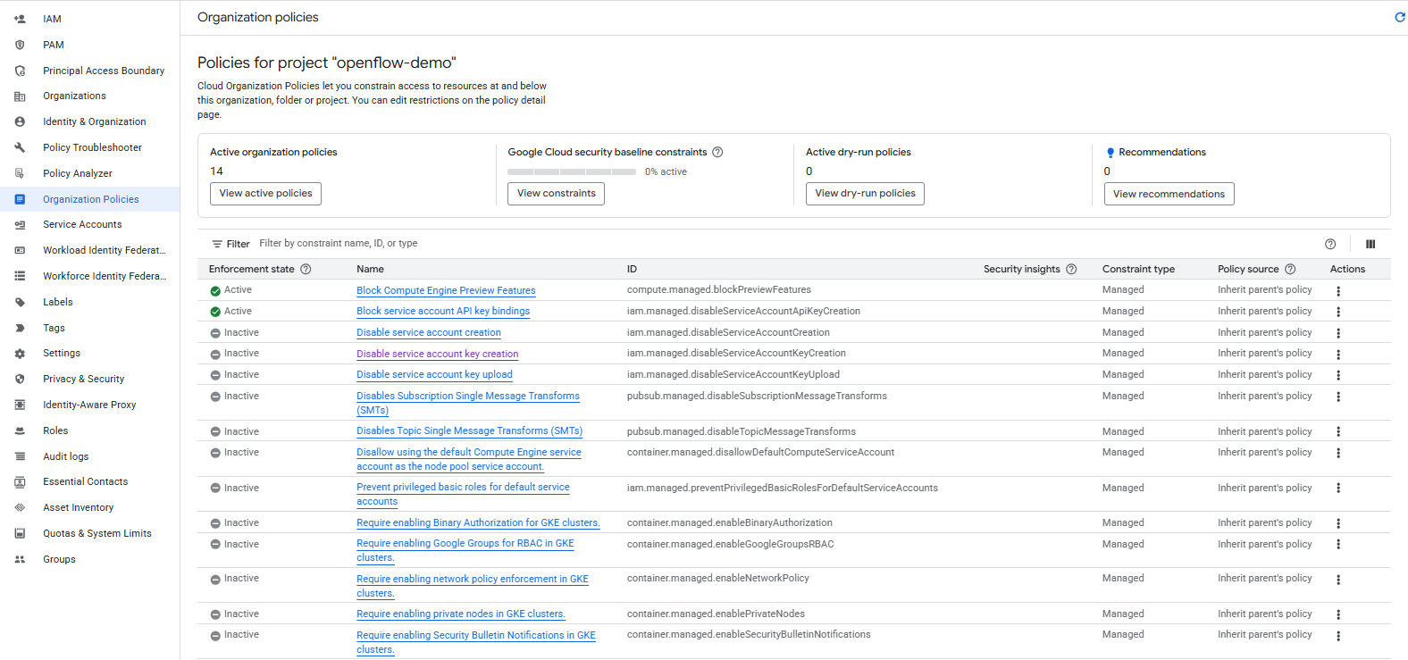 Creating Google Service Account and Key - Google Drive Integration - Snowflake Openflow