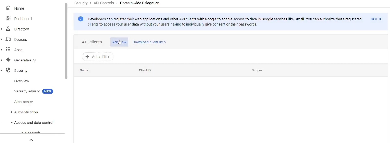 Managing Domain-Wide Delegation - Google Drive Integration - Snowflake Openflow