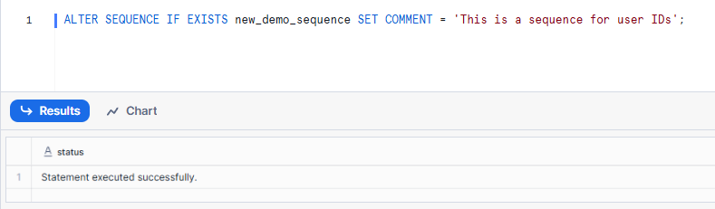 Adding a comment to Snowflake Sequence - Snowflake Sequence - Snowflake CREATE SEQUENCE - Create Sequence in Snowflake - Snowflake IDENTITY - Snowflake AUTOINCREMENT - Snowflake NEXTVAL