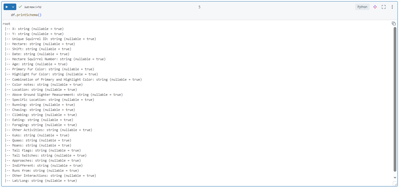 Displaying schema info of table using DataFrame API - Databricks CREATE TABLE