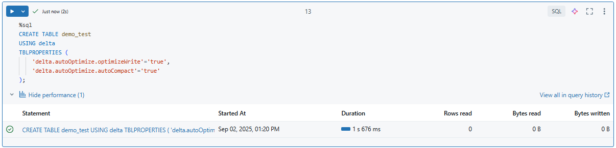 Specifying Table Properties - Databricks CREATE TABLE