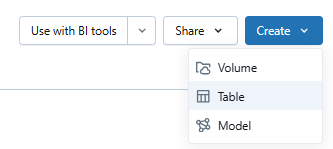 Creating new Databricks table using UI - Databricks CREATE TABLE