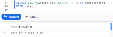 Using Snowflake LISTAGG function to concatenate dates column together - snowflake listagg - listagg Snowflake - list agg snowflake - snowflake listagg order by - listagg distinct snowflake - listagg order by snowflake - snowflake listagg distinct - snowflake listagg examples - snowflake listagg multiple columns
