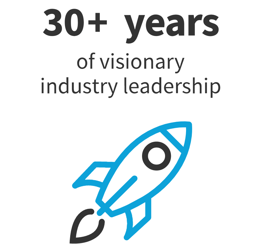 30+ years of visionary industry leadership