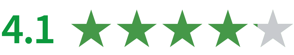 4.1 stars on Glassdoor