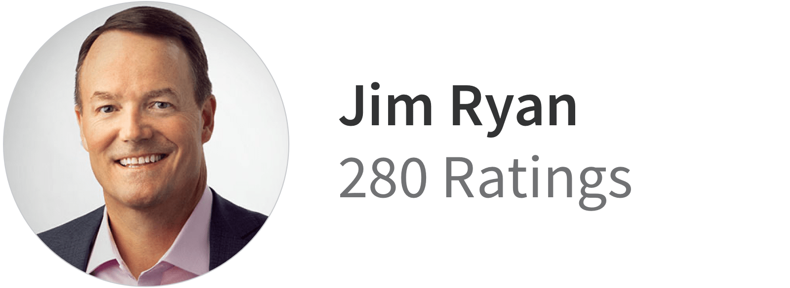 280 ratings for Jim Ryan on Glassdoor