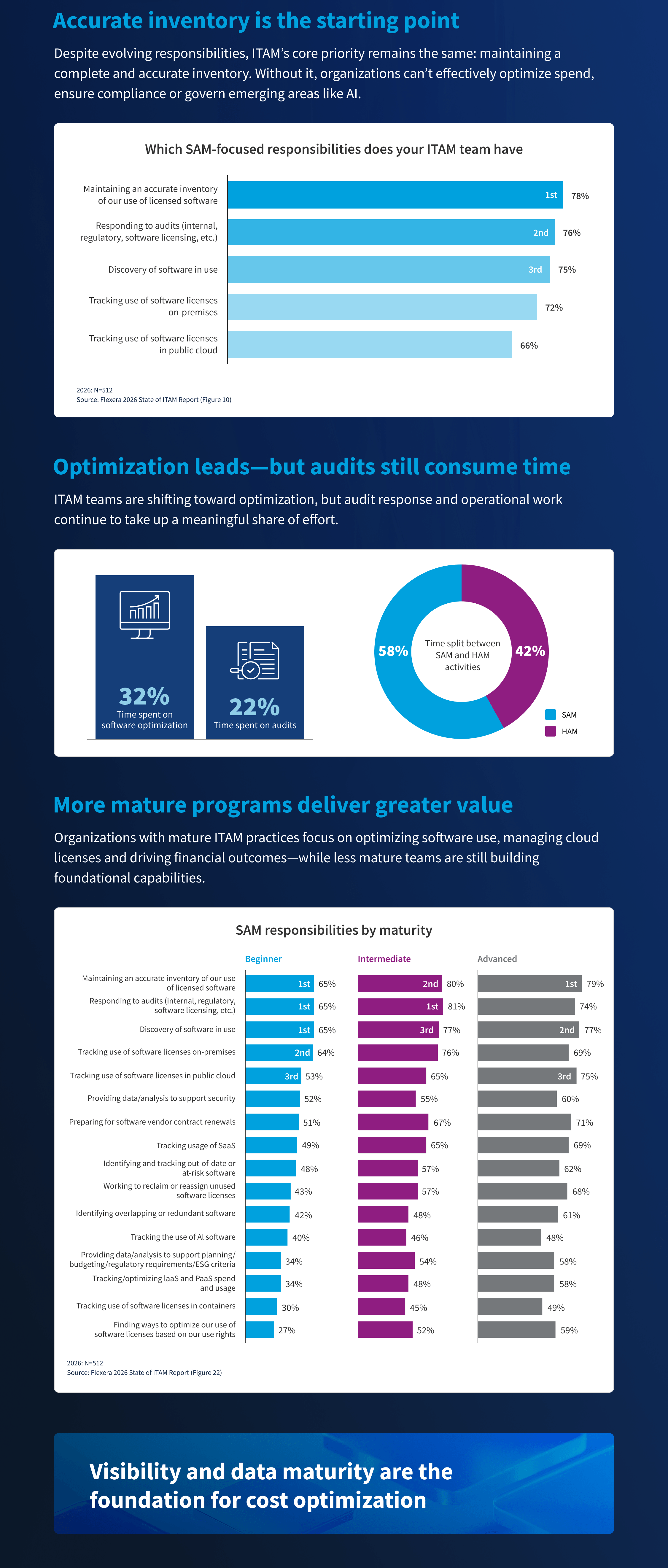 Flexera 2026 State of ITAM Infographic: From Visibility to Value (part 2)