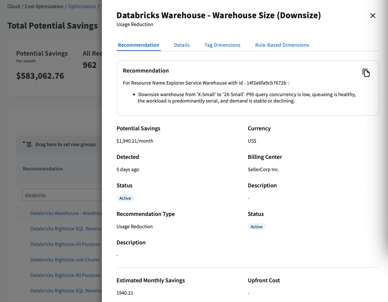 data cloud optimization recommedations