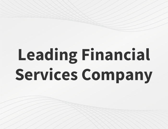 Leading Financial Services Company case study