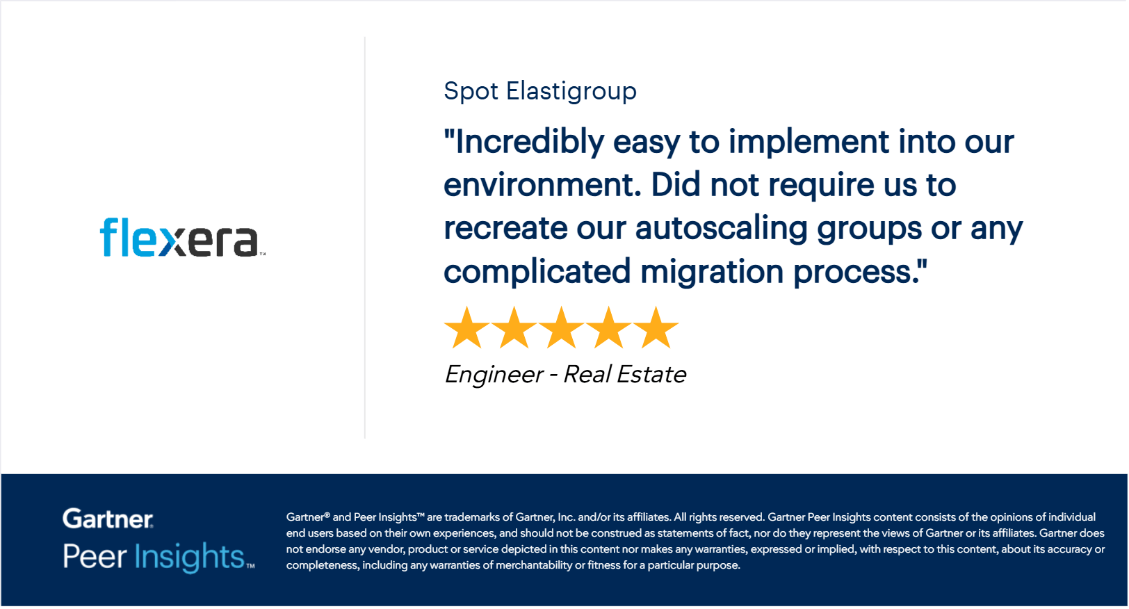 flexera one virtual machine optimization gartner review